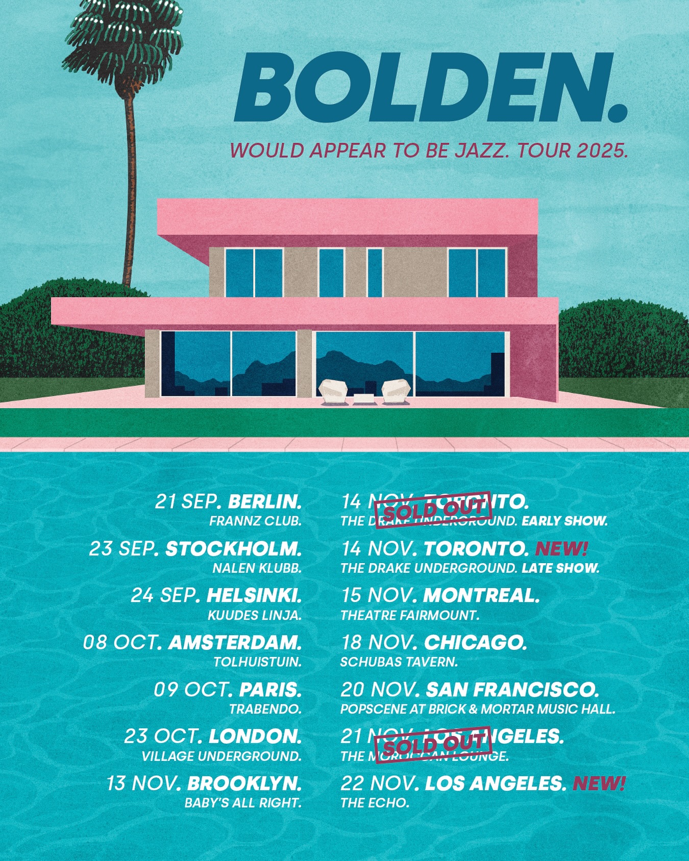 Bolden. Would Appear To Be Jazz Tour Poster 2025